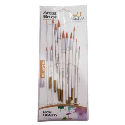 Bomeijia Artist Brushes Value Pack – Round Shape – 12 Brushes