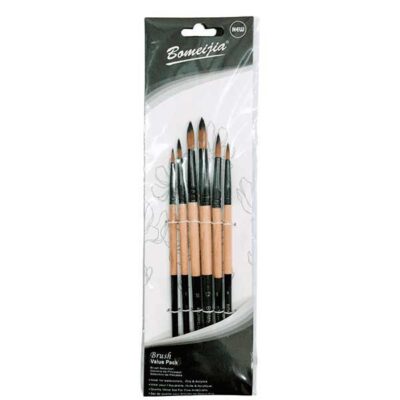 Bomeijia Artist Brushes Value Pack – Round Shape – 6 Brushes