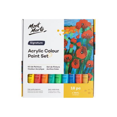 Mont Marte Acrylic Colour Paint 36ml Tube – 18 Shades