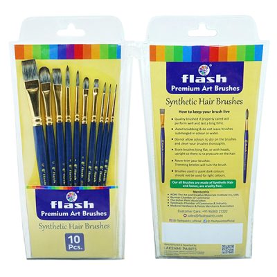 Flash Paint Synthetic Hair Brushes Set